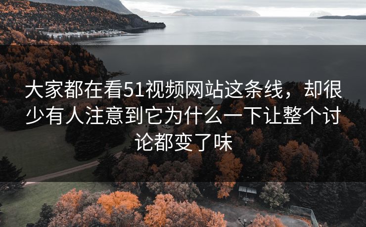 大家都在看51视频网站这条线，却很少有人注意到它为什么一下让整个讨论都变了味